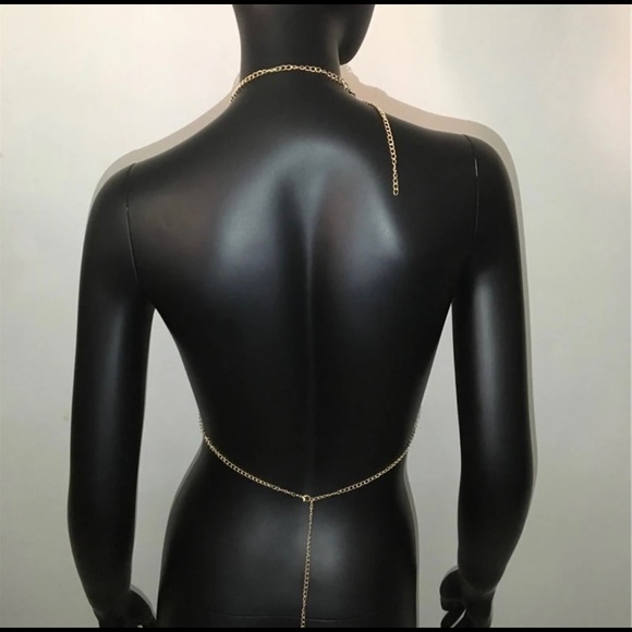 🎉 Just In 🎉 Body Chain Crystal Rhinestones Bra - Picture 2 of 6